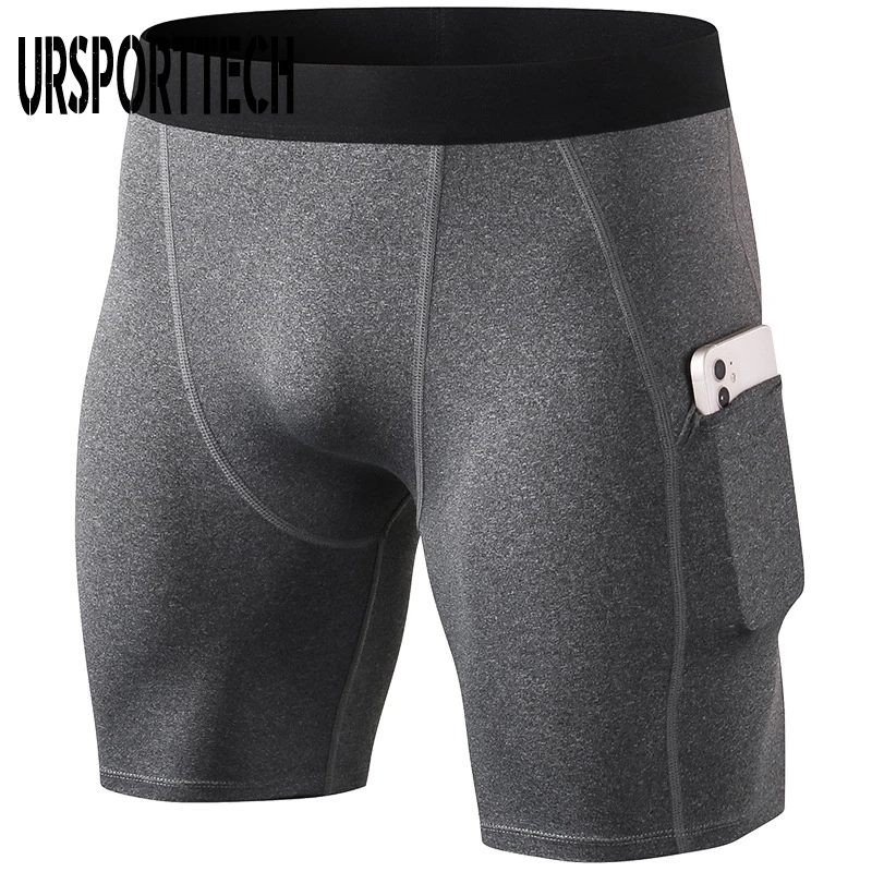 

URSPORTTECH Shorts Men 2024 Summer Brand Clothing Casual Sportswear Solid Short Homme Men Gyms Fitness Quick Dry Beach Shorts