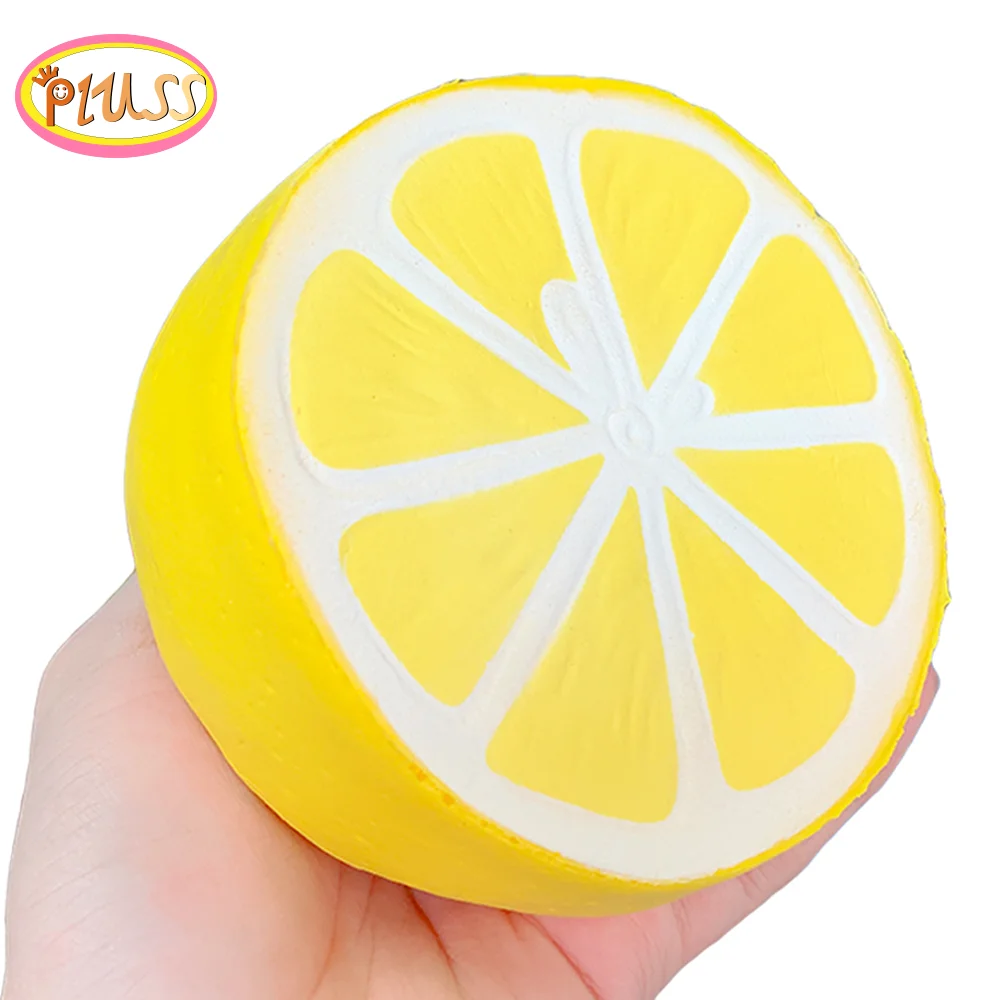 

Jumbo Kawaii Lemon Squishy Simulation Fruit PU Soft Slow Rising Squeeze Toys Phone Straps Scented Stress Relief Kid Toy Gift