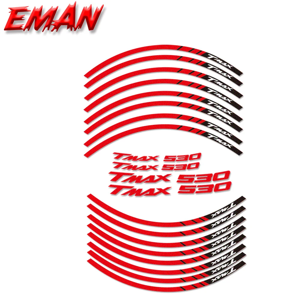 for TMAX530 TMAX 530 Motorcycle Modified Decals Wheels Rims Reflective Waterproof Personality Decoration Stickers