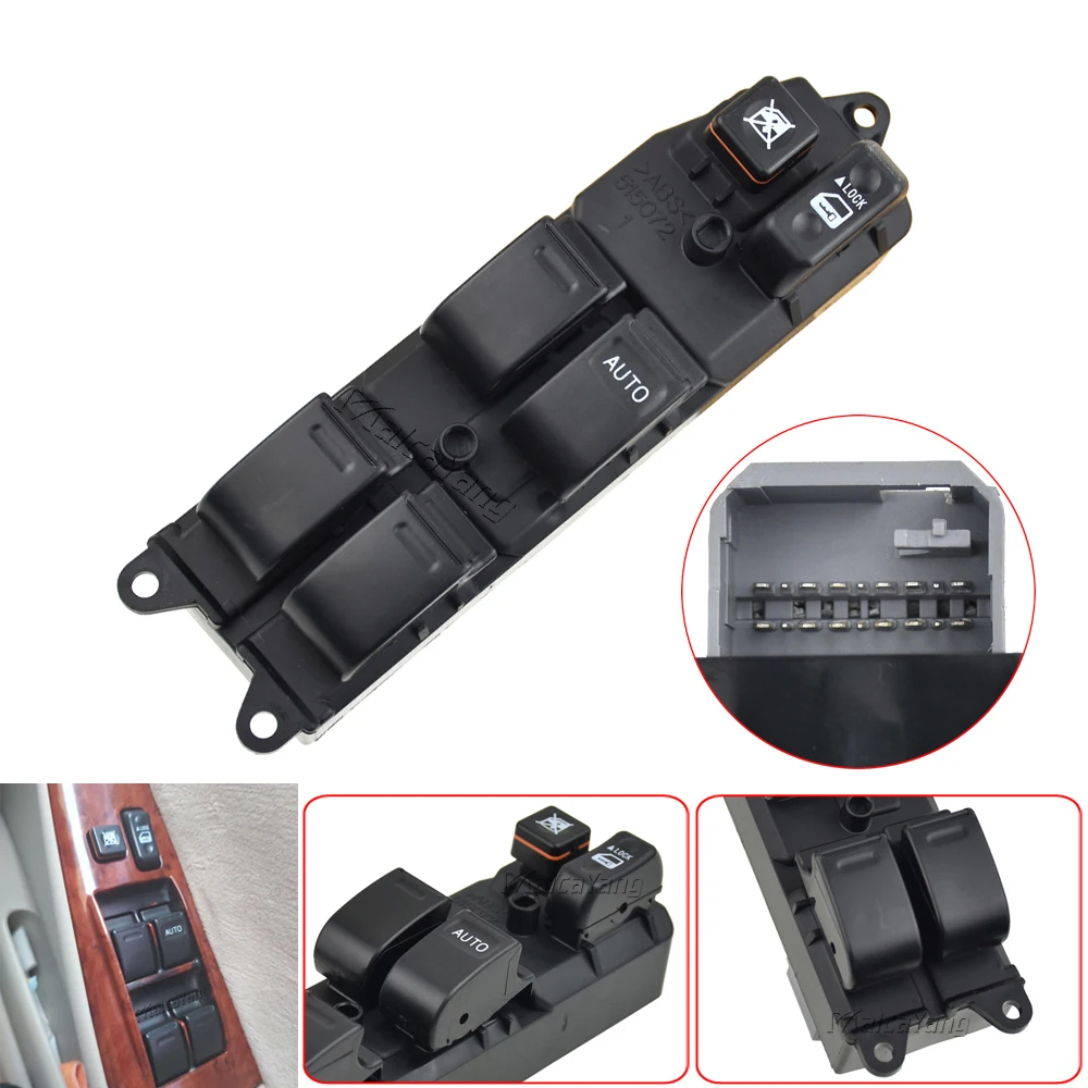 High Quality Front RH Electric Window Master Control Switch For Toyota Corolla ZZE121 ZZE122 Vios NCP42 84820-02050