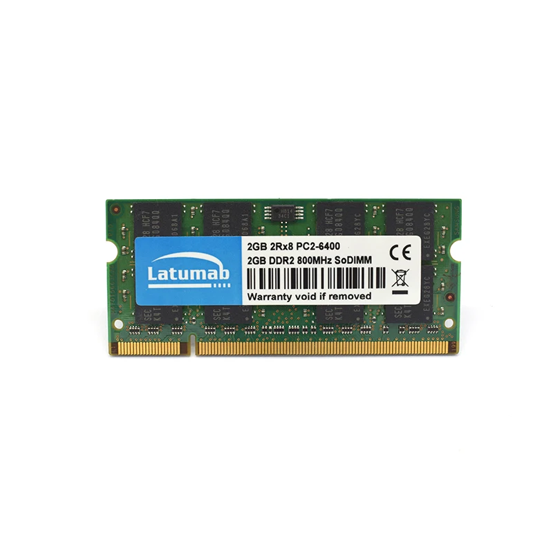 Latumab Laptop RAM DDR2 4GB 2GB Memory 667MHz=PC2-5300 800MHz=PC2-6400 SODIMM Memory DDR2 Laptop Memory 1.8V，High Compatibility