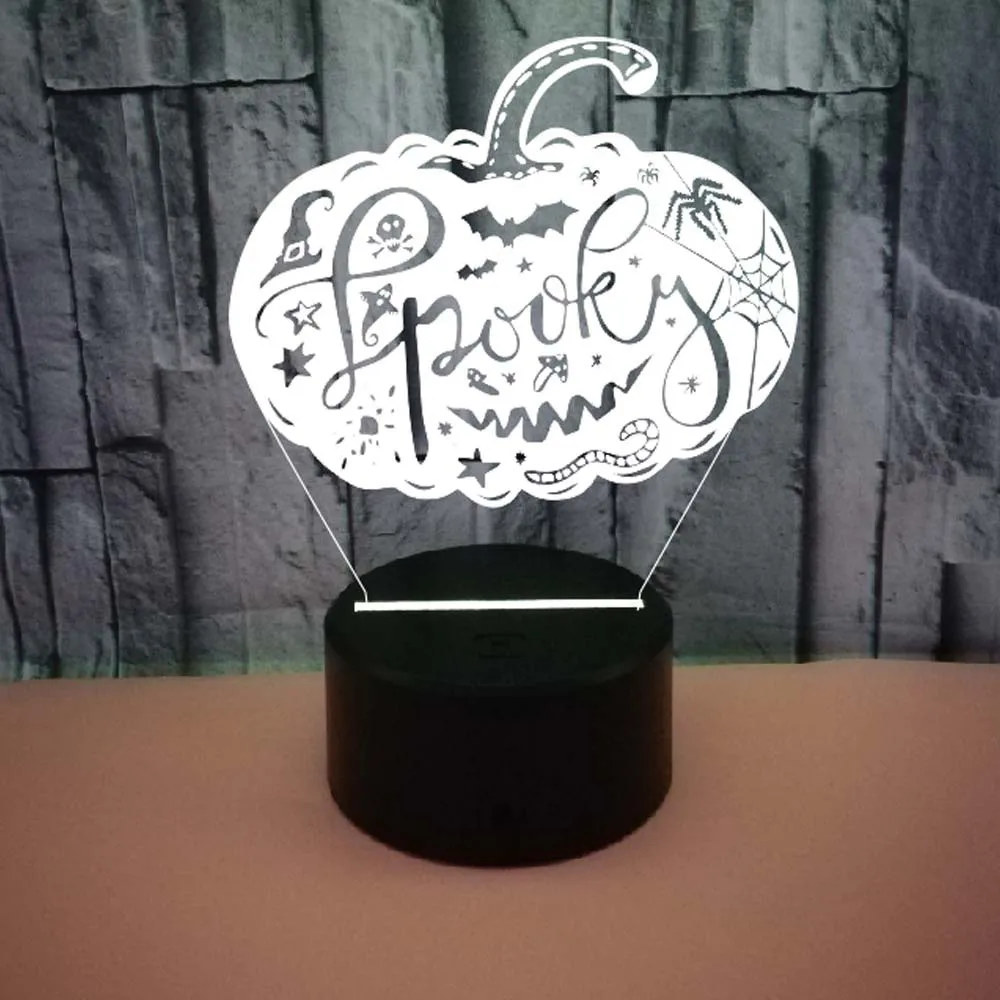 New Halloween Pumpkin 3d Night Light Led Touch 3d Light  Colorful Touch Color Remote Touch switch Table Usb Nightlight