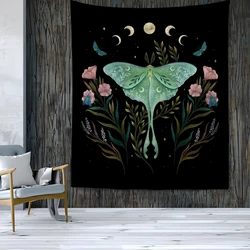 Butterfly psychedelic fabric wall covering, home decor, bedroom tapestries, bohemian curtains, bed sheets, beach towels