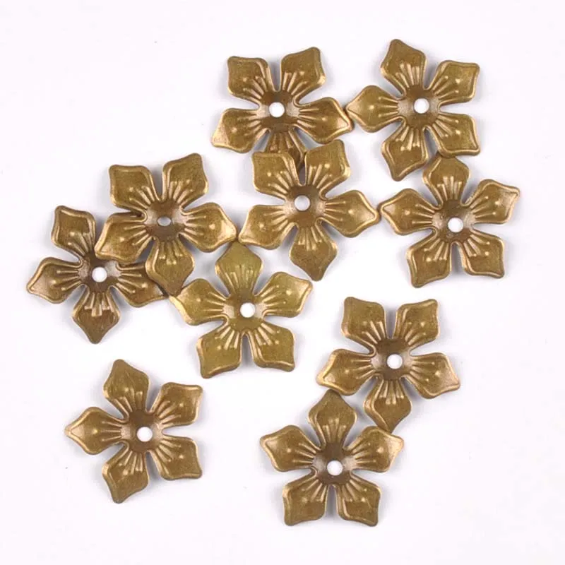 20Pcs 20Mm Goud/Zilver/Brons Bloem Connectors Filigraan Wraps Diy Sieraden Armband Bevindingen Decor Metal Craft gift Ykl0762-3