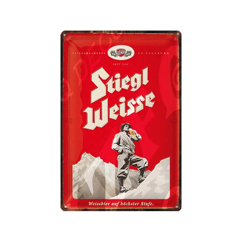Austria  Beer Metal Tin signs  Plaque Metal Vintage Wall Bar Home Art Retro Craft Cinema Decor 30X20CM DU-9311A