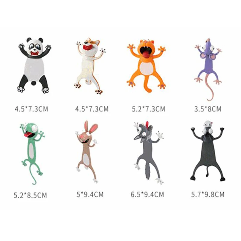 الإبداعية ثلاثية الأبعاد ستيريو المرجعية لطيف Kawaii الكرتون الحيوان كتاب صفحة ماركر Marcapaginas مدرسة مكتب لوازم مكتبية للأطفال