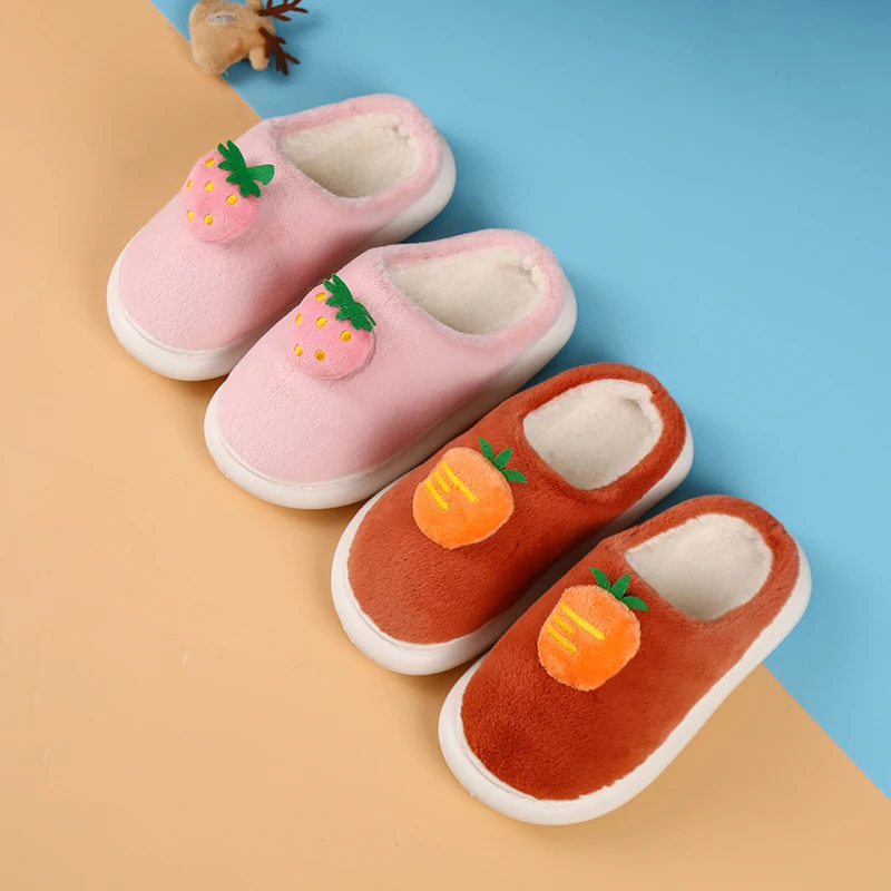 Ltofo-Zapatillas deportivas de invierno para niños y niñas, zapatos de interior con relleno de algodón cálido, con fruta, 27, 28, 29, 30, 31, 3233,