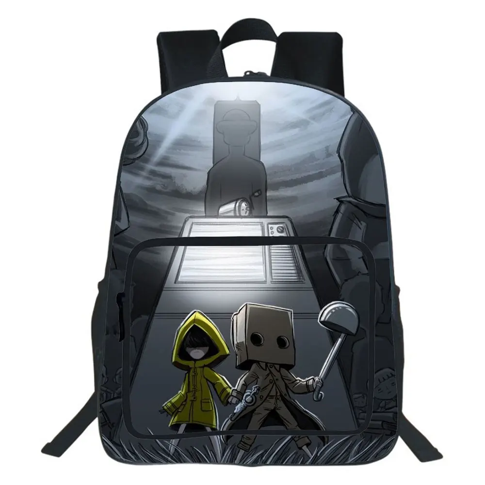Little Nightmares BackpackHorror Adventure Game School Bag Teenager Backpack College Style Travel Double-layer Bag 19 Inches