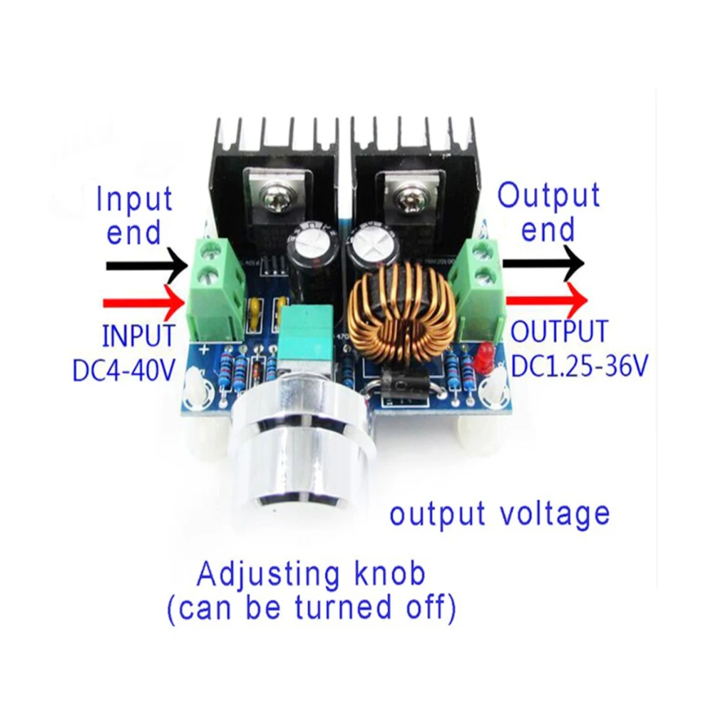 PWM Adjustable 4-40V To 1.25-36V Step-Down Board Module Max 8A 200W DC-DC Step Down Buck Converter Power Supply XL4016