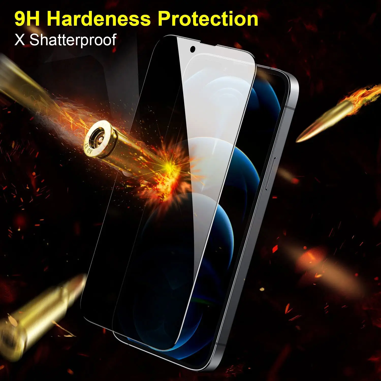 Fit iPhone 13/13 Pro 6.1,2×Pcs Privacy Filter Tempered Glass Film AntiSpy Shield Screen Protector for iPhone 13 Pro max 6.7