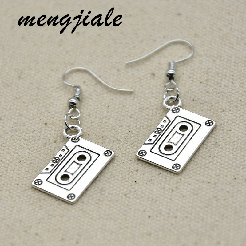 1pair  retro Handmade  SimpleDesign cassette tape style tape Earrings Drop Earrings drop shipping
