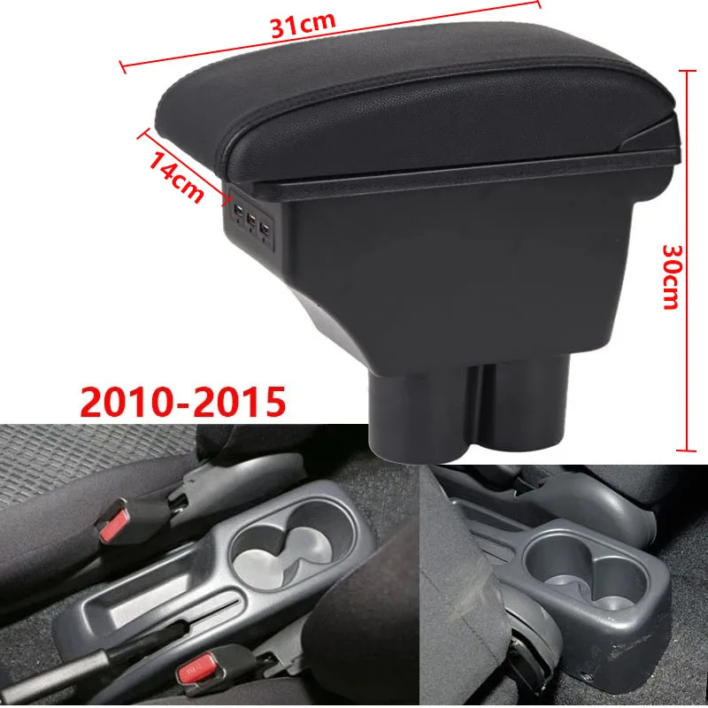 For Suzuki Jimny Armrest  Jimny 2010 2011 2012 2013 2014 2015Retrofit parts Car Armrest box Storage box car accessories 3USB