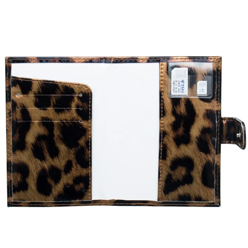 New Leopard Female Leather Passport Cover Credit Card Holder For Russia Girls International Organizer Travel Wallet Ticket Case