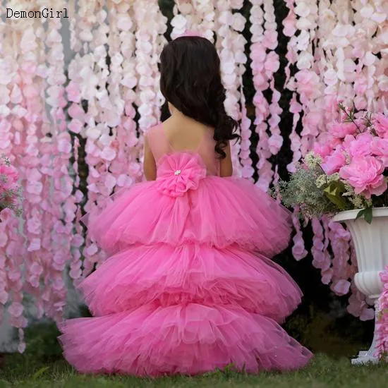 Little Princess Baby Girl Birthday Dress Party Ball Gown Kids Prom Clothing Outfits Photoshoot First Ceremony