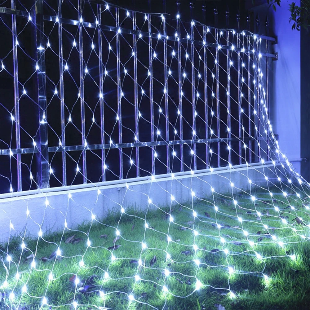 3x2M  LED Net Mesh Fairy String Light Outdoor Christmas Fairy Light Wedding Party Holiday Light Window Curtain Garland Lights