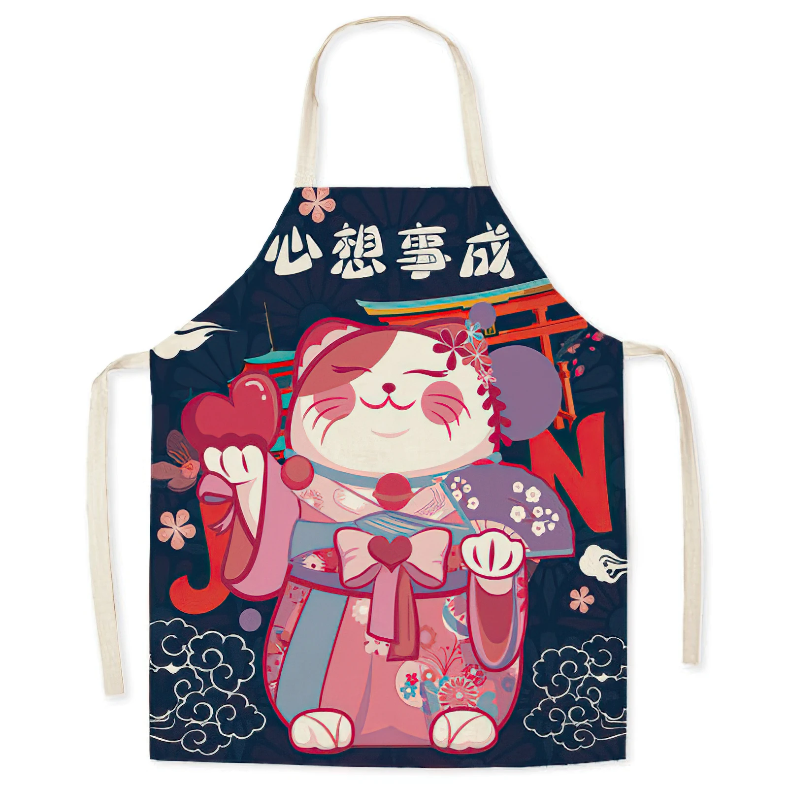 

Polyester Apron Cat Adult Child Leeveless Bib Waterproof Oil-Proof Baking Accessories Home Clean Tool Household Kitchen Supplies
