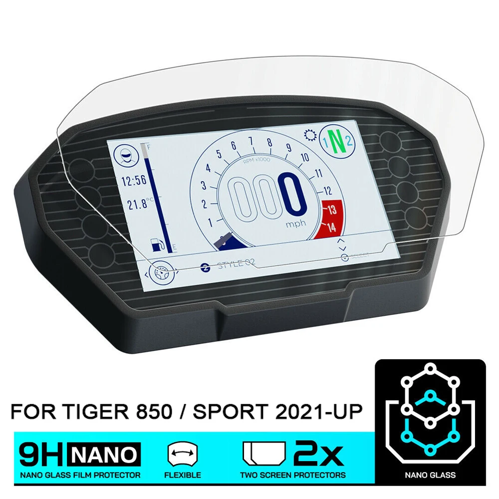 FOR RIUMPH TIGER 850 SPORT (2021-) NANO GLASS Dashboard Screen Protector