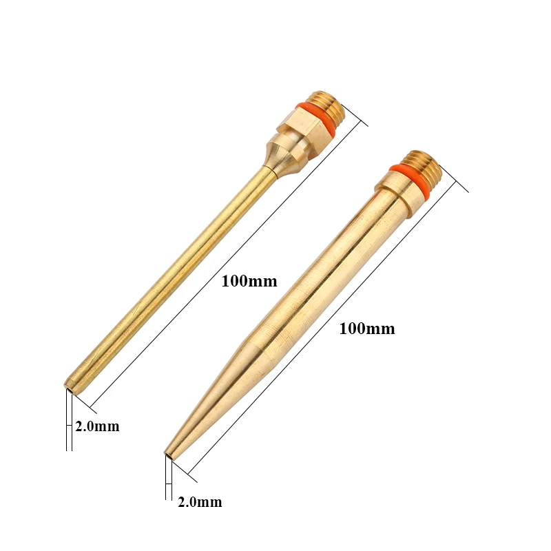 Hot Melt Glue Gun Nozzle 2.0x100mm 2.0x70mm 2.0x50mm 3.0x50mm Long Short Pure Copper Glue Gun Nozzle