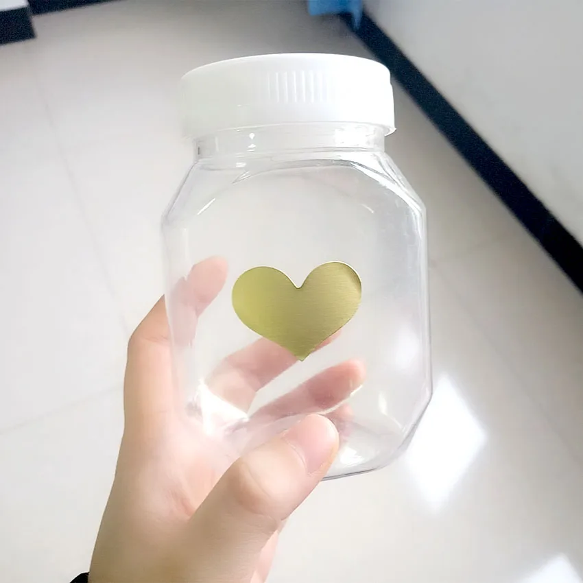 100 개/몫 골드 사랑 인감 스티커 종이 접착제 DIY 선물 씰링 라벨 장식 패키지 라벨 데코 선물 도매