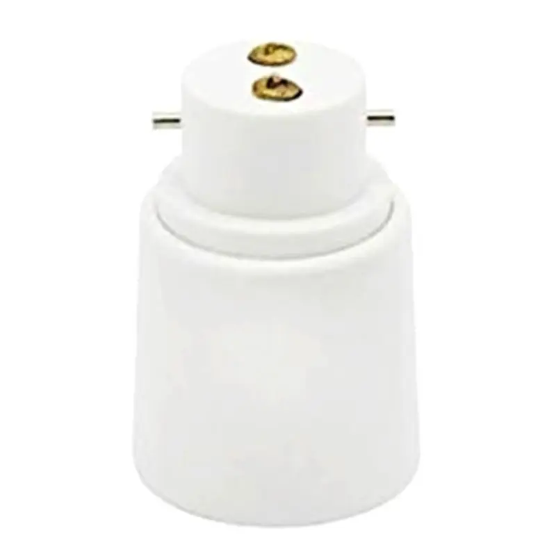 B22 to E27 Light Bulb Lamp Adapter Connector Light Base Screw Light Bulb Socket Flame Retardant Durable Non Electric Leakage
