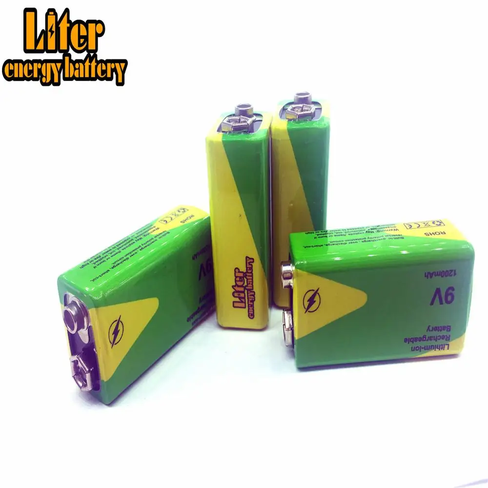 1/2/4 Pieces High Quality 9 V 1200 MAh Rechargeable Ni-MH Battery For Interphone Smoke Alarm Car Toys 9V Nimh Batteries Replace