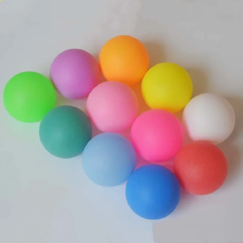 50 pcs /Pack Colorful Ping Pong Balls 40MM Entertainment Table Tennis Balls For Game Frosted