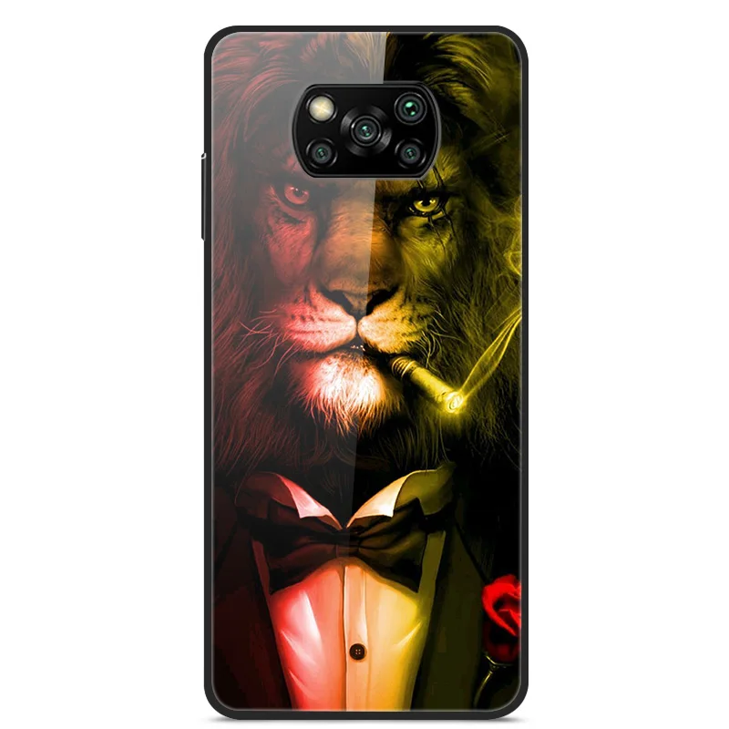 Glass Back Cover For Xiaomi Poco X3 Pro Poco X3 NFC Case Tempered Glass Case For Xiaomi Mi 10T Lite Case Funda POCO X 3 PRO Case