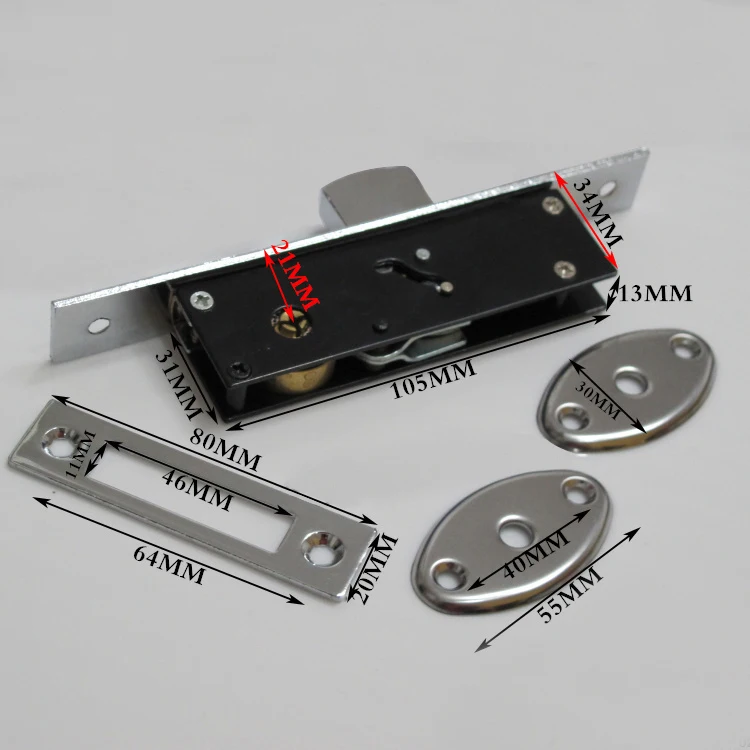 Serrure à crochet pour porte coulissante, serrures de fenêtre en alliage d'aluminium, sécurité antiv