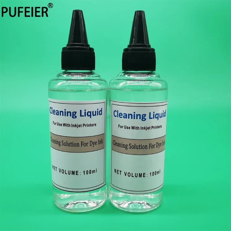 Printhead Cleaning Kit 2 Bottle 100ml Clear Fluid Printer Part For HP Epson Canon Brother Lexmark Inkjet Printing Refresh Liquid