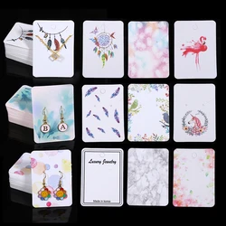 30pcs 5X7cm Jewelry Packaging Display Card Flower Earrings Necklaces Cardboard Hang Tag Ear Studs Paper Card for Jewelry DIY