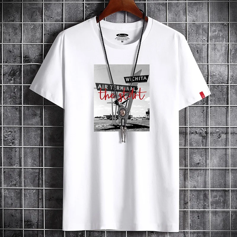 T-shirt For Man 2022 Fitness White O Neck Male Oversized S-6XL Newest T Shirt for Men Clothing New Men T-shirts Anime Goth Punk