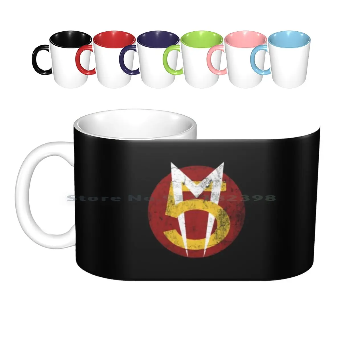 Vintage Mach Five Ceramic Mugs Coffee Cups Milk Tea Mug Go Go X Racer X Mach 5 Mach Five Mifune Anime Racing Car Chim Chim