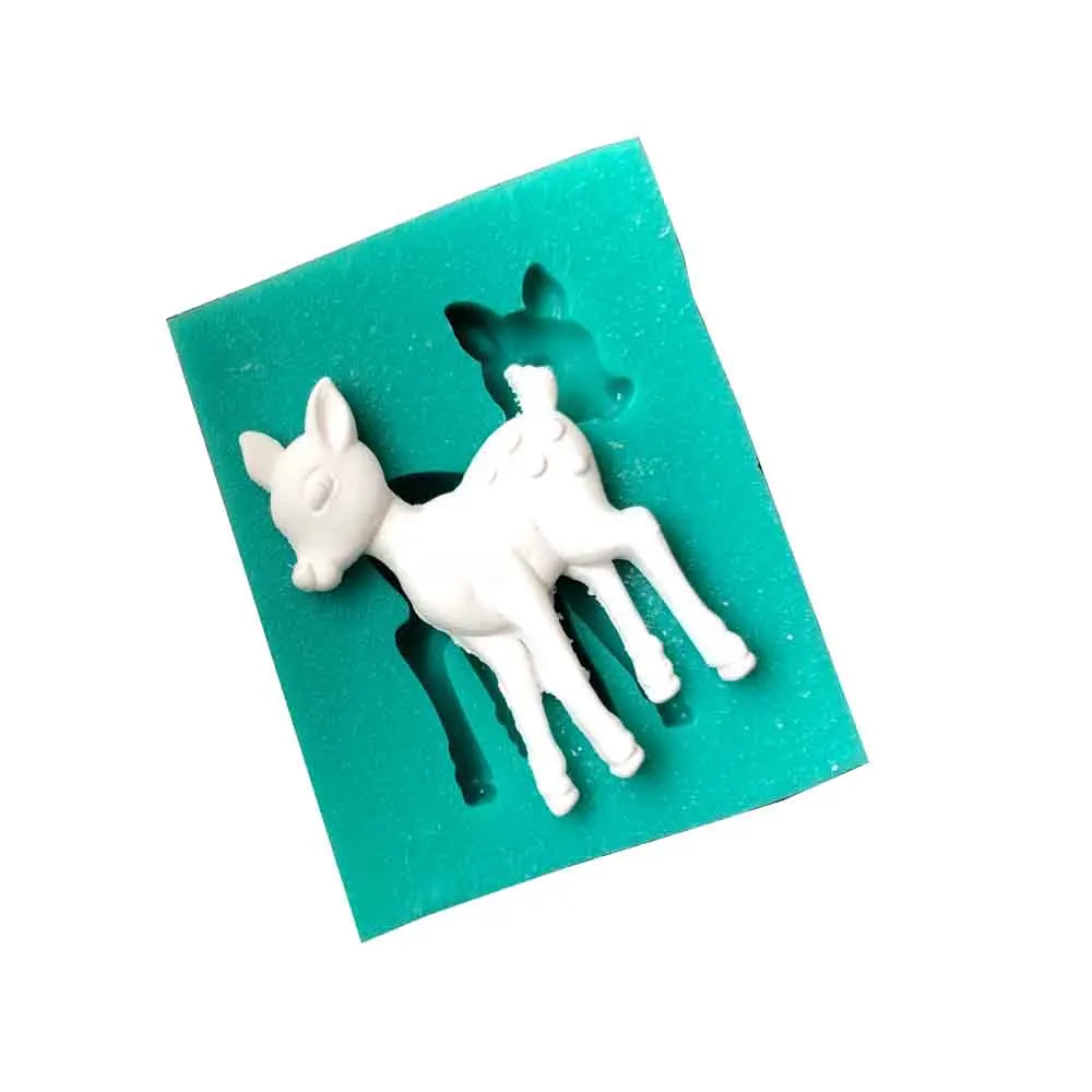 Christmas Deer Silicone Fondant Baking Paste Mold DIY Cake Decorating Polymer Clay Resin Candy DIY Super Sculpey