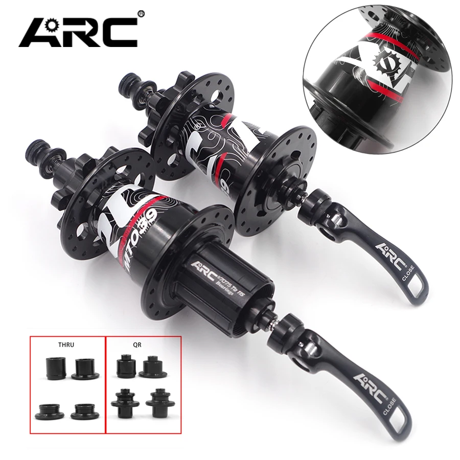 

ARC Cubes FRONT REAR hub MTB HUB DISK BRAKE MOUNTAIN HUB 8 9 10 11 SPEED QR SKEWER 135MM THRU 12x142MM BICYCLE HUB 32 HOLE BIKE