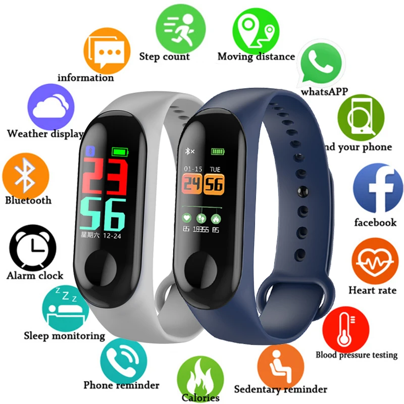 FXM Intelligent Sports Men Women Bracelet Heart Rate Sleep Monitoring Stepcounter Waterproof Watch Men And Women Bluetooth Link