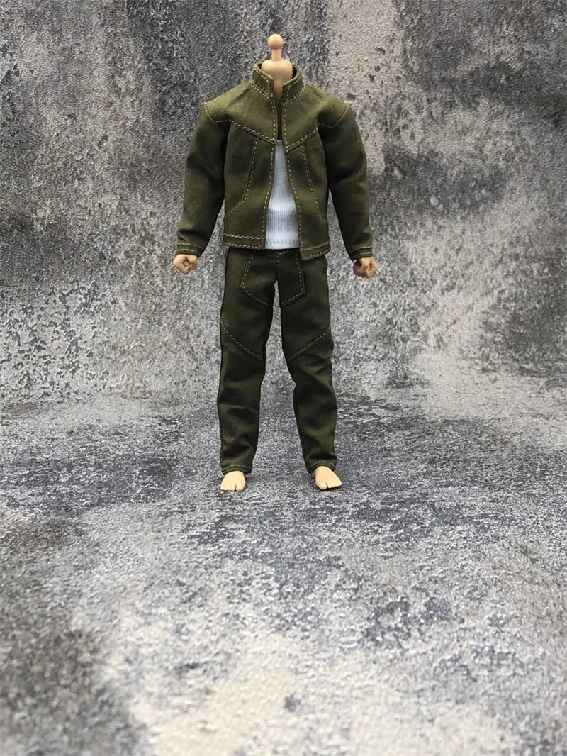 1/12 Soldiers Clothing Men's Trend Jacket Pants Suit Model for 6 inch Soldier Doll Toy