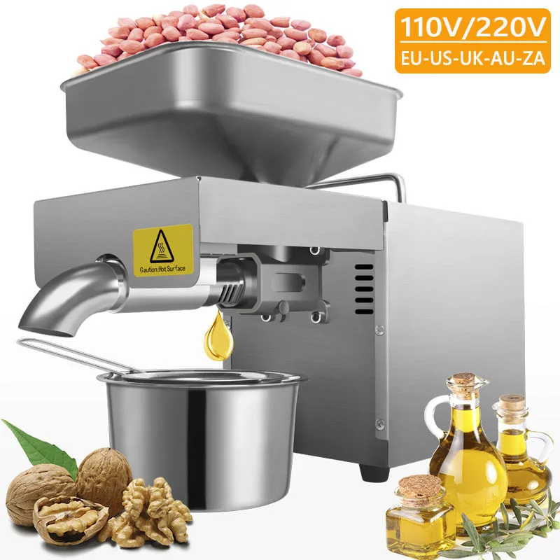 110V/220VStainless steel Household Commercial Oil Press machine,Peanut Oil Press Cold Press Oil Machine .