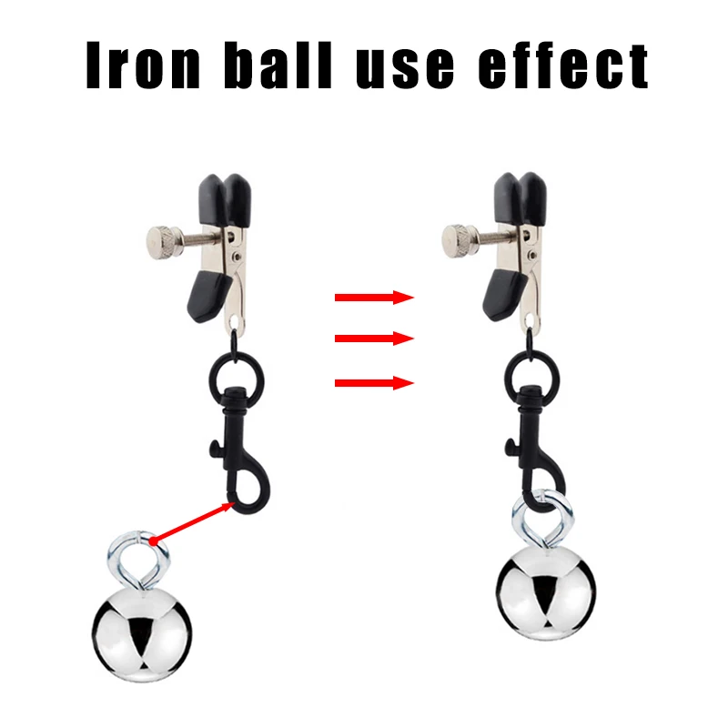 Weight Ball Nipple Clamps Weight Ball Bondage Gear Metal Clips For Nipples Adult Games Sex Toys For Women BDSM Toy Breast Orgasm