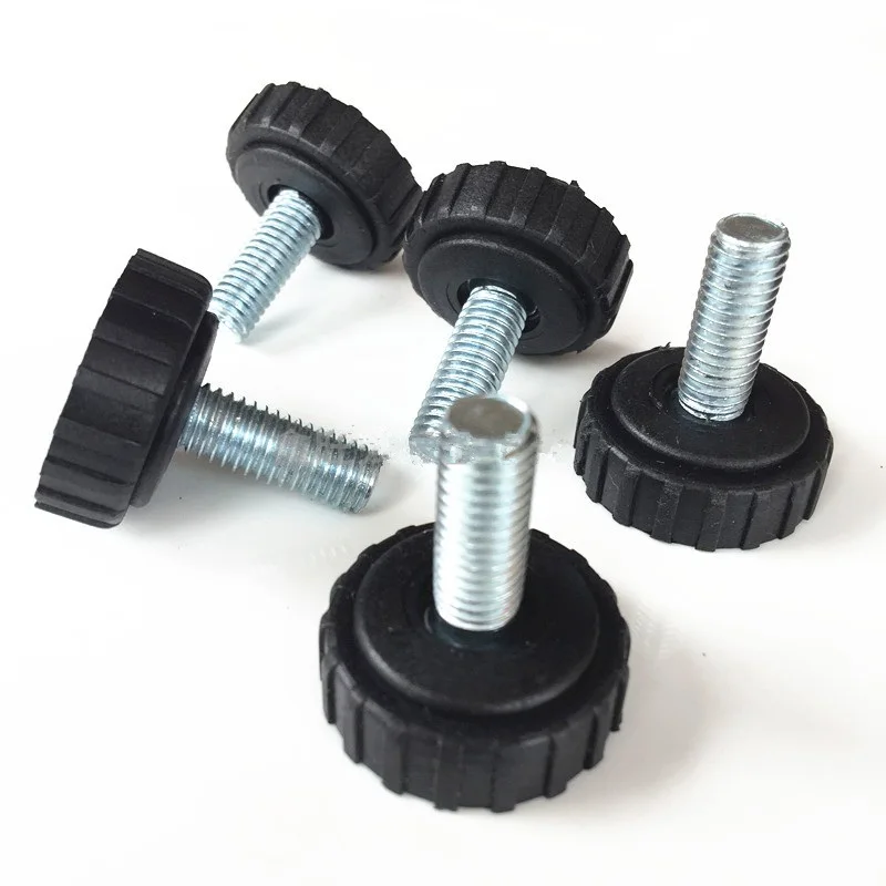 Leveling Foot Screw On Type Plastic Furniture Table Chair Sofa Leg Anti-slip Feet Adjustable Leveler Base Bolt Pad M6 M8