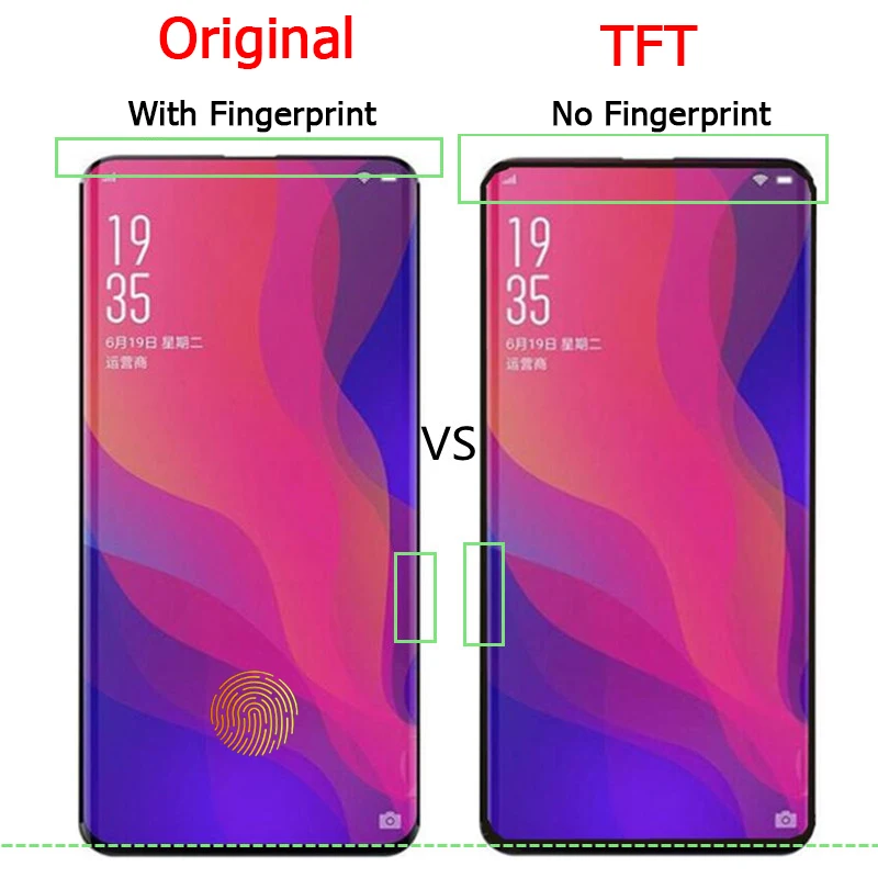 Imagem -04 - Realme x Display Lcd Tela Sensível ao Toque com Moldura Oppo k3 Reno2 z Oppo k3 Reno 2f 653 Display Digitalizador Painel de Toque