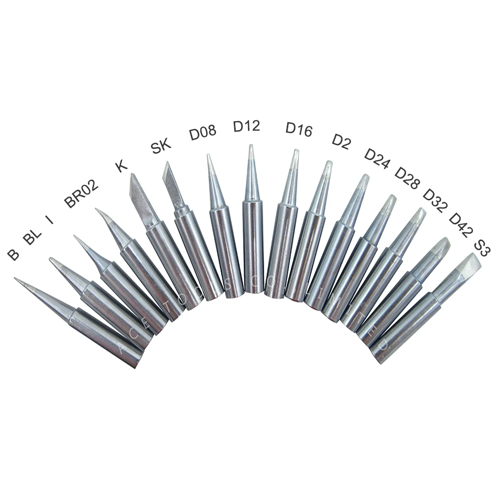 T18 سلسلة أطراف لحام مدببة صالح HAKKO FX-888 FX-888D FX-8801 FX-600 الرصاص شحن الحديد فوهة لحام مقبض قلم رصاص بت