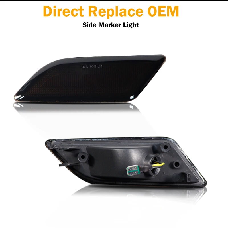 سيارة LED الجانب الأمامي ماركر أضواء وقوف السيارات بدوره أضواء الإشارة لمرسيدس بنز W204 LCI C250 C300 C350 C63 AMG 2012 2013 2014 12 فولت #2