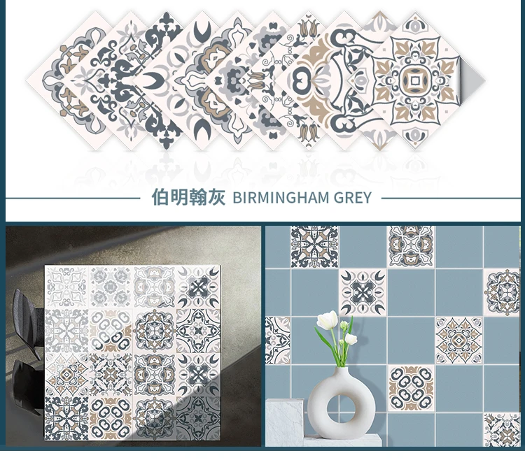 10 stücke Kristall Mandala selbst klebende PVC-Wanda uf kleber schälen und kleben wasserdichte Küche Bad Tapete Wohnzimmer Wand dekoration – Detail 13