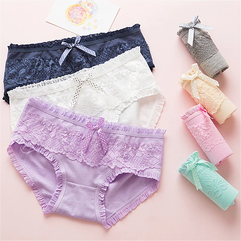 6 Pcs Sexy Underwear Panties For Women Cotton Briefs Women\'s Seamless Cueca Calcinhas Underpants Girls Lingeries Ladies Shorts