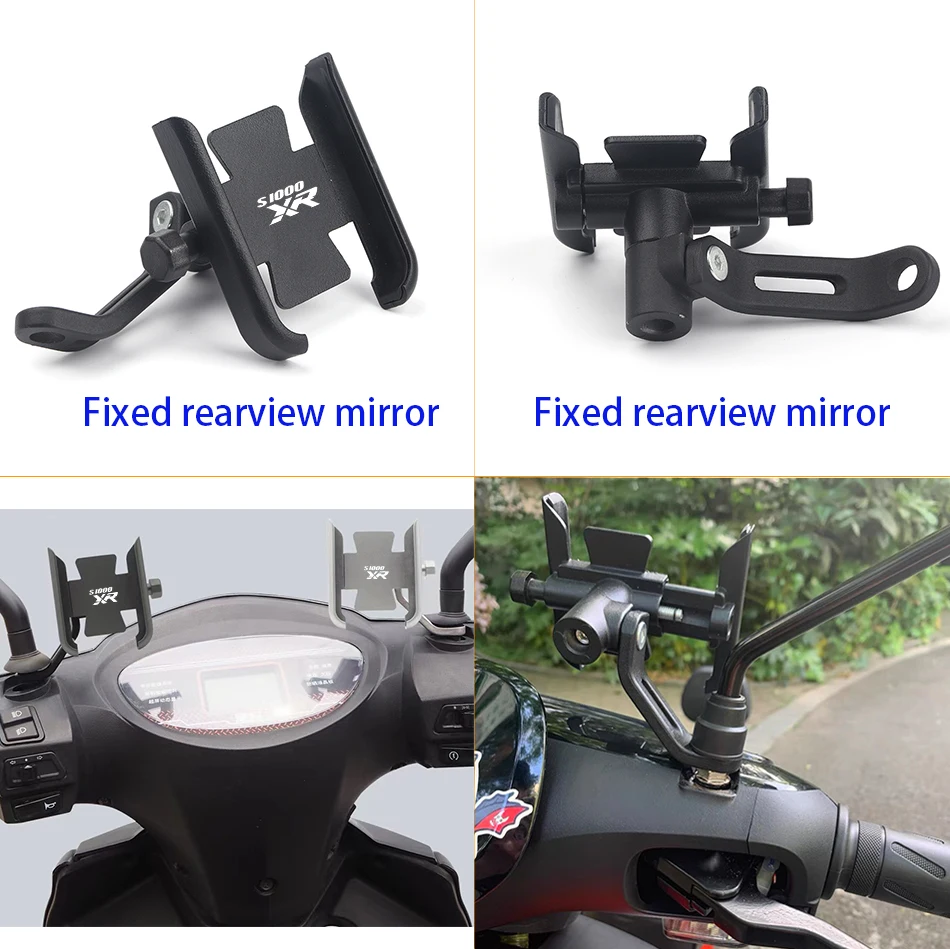 For BMW S1000XR All Years Motorcycle Mobile Phone Holder GPS Navigator Rearview Mirror Handlebar Bracket Accessories