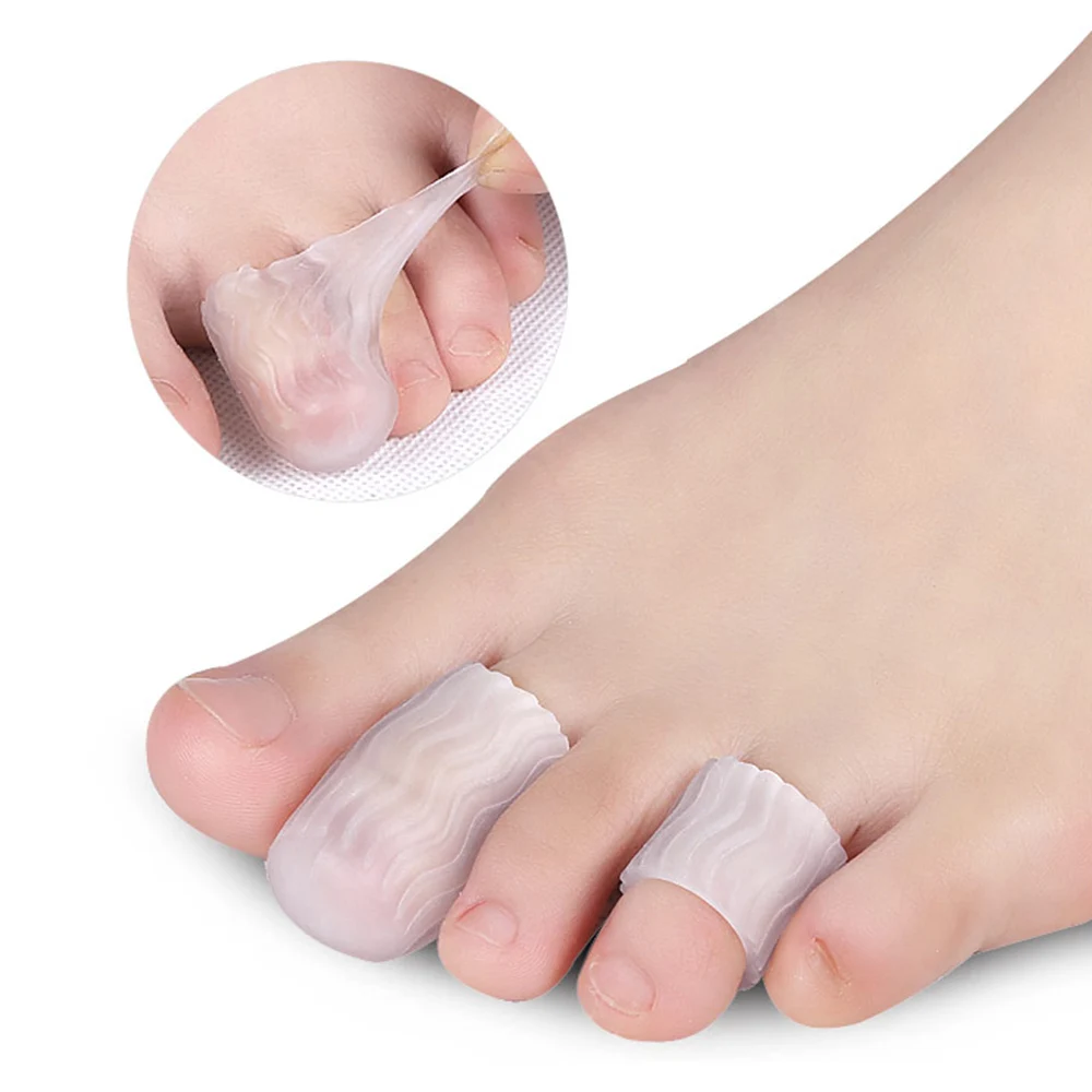 2Pcs = 1 Ngón Chân Bảo Vệ Thoáng Khí Xỏ Ngón Silicone Có Ống Xác Thối Calluses Vỉ Mũi Tách Ngón Và ngón Tay Vệ Binh