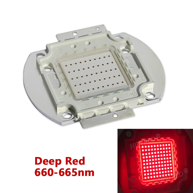 High Power LED Chip 660nm Deep Red LED Grow Light 660 nm 3W 5W 10W 20W 30W 50W 100W COB Emitter for Plant Growing Tank Aquarium