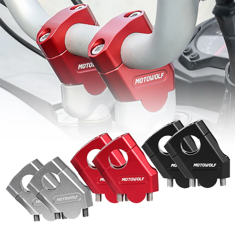 3 color Motorcycle Handlebar Riser Bar Mount Handle Clamp Universal 28mm 22mm For Honda For BMW R1200GS For YAMAHA MT07 MT09