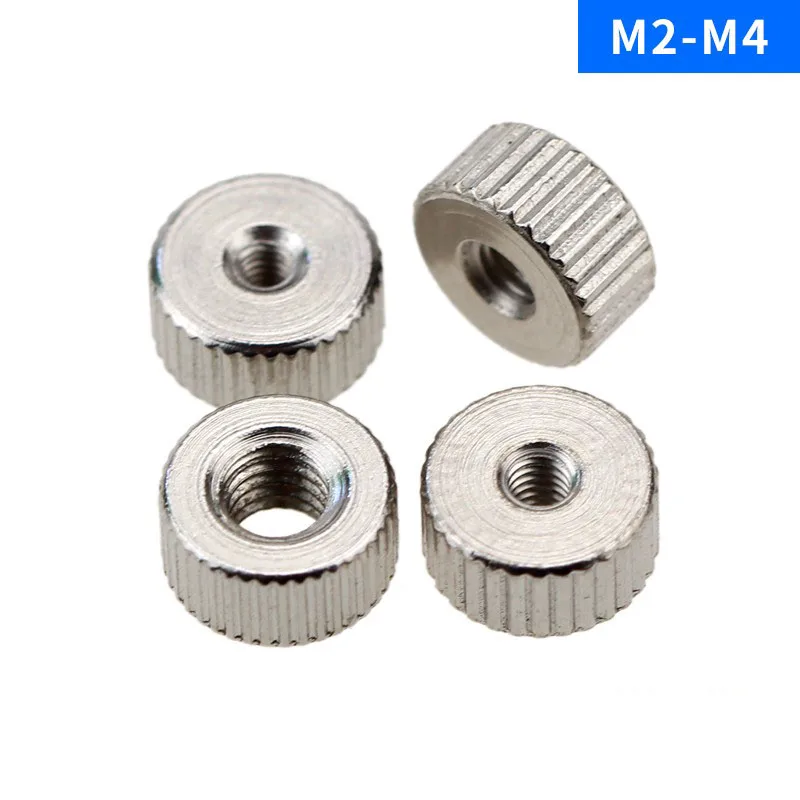 10PCS M2 M2.5 M3 M4 Nickel Plated Knurled Thumb Screws Nuts Hand Round Nuts Multiple Color