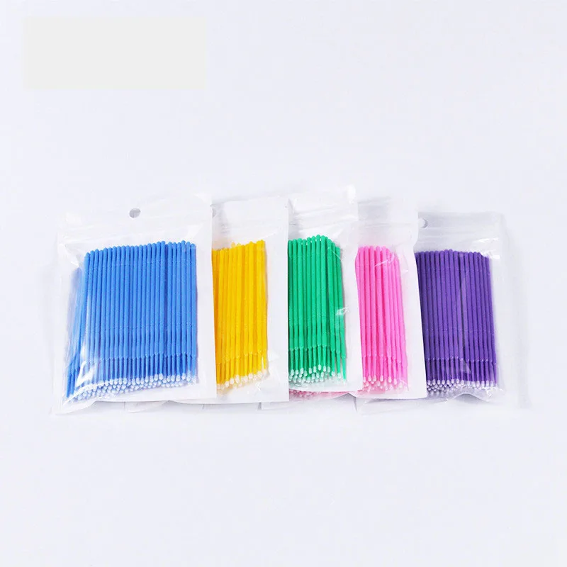 500pcs/lot Micro Brushes Make Up Eyelash Extension Disposable Eye Lash Glue Cleaning Brushes Free Applicator Sticks Makeup Tools